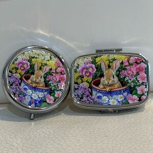 Rabbit Pattern Prints Pill /Small Jewelry Organizer Set